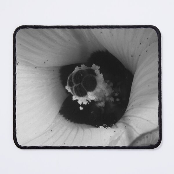 Item preview, B&W - Closeup of Okra Flower designed and sold by ROSE ANN BANILAR.