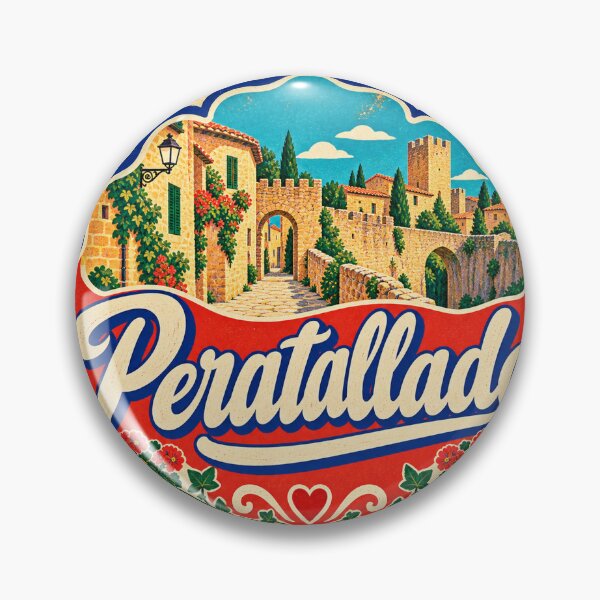 Item preview, Peratallada Spain Travel Souvenir Painted Mediterranean Sign designed and sold by VisualArtsOasis.