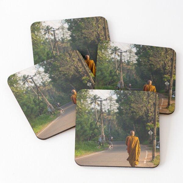 Item preview, Buddhist Monk Walking on Countryside Road designed and sold by Foxieri.