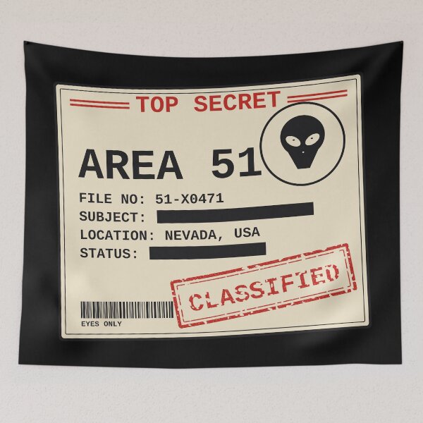 Item preview, Area 51 Classified Top Secret Alien File Stamp designed and sold by jaissaurabh.