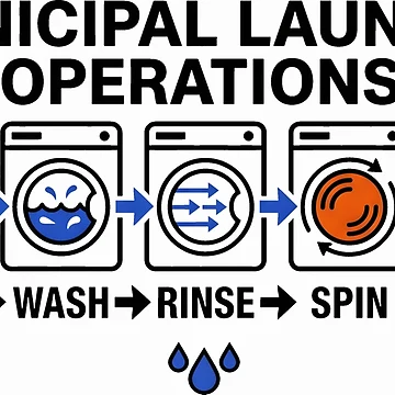 Artwork thumbnail, Laundry Humor Municipal Operations Daily Routine by SplashTastic