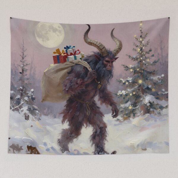 Item preview, Krampus Christmas Gift Bearer | Gothic Winter Folklore Art designed and sold by cr6zym1nd.