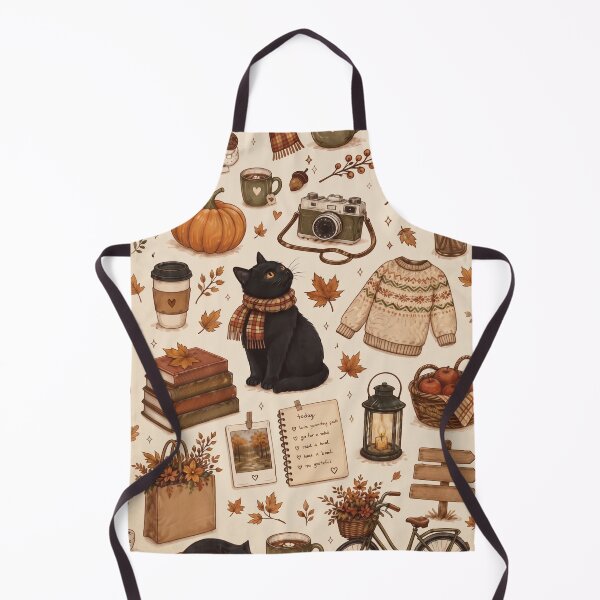 Item preview, Cozy autumn aesthetic design, black cat designed and sold by Knightofartx25.
