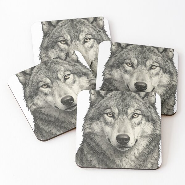 Aperçu de l'œuvre Vintage Naturalist Gray Wolf Portrait — Antique Woodland Wildlife Art créée et vendue par Catch333.