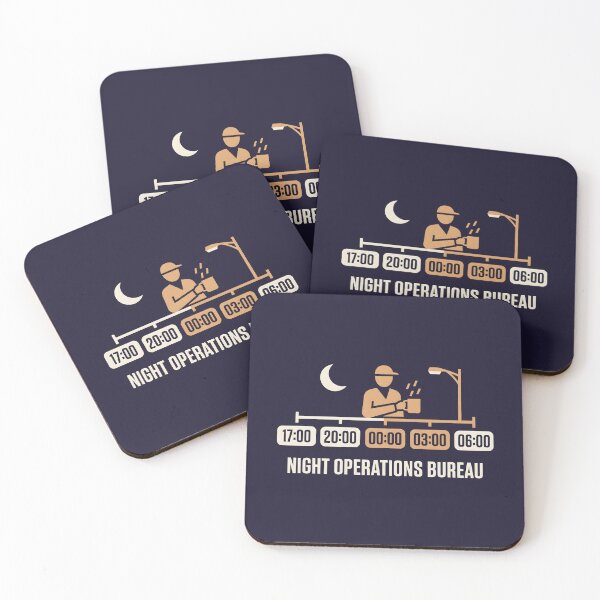 Item preview, Night Shift Bureau Third Shift Coffee Humor designed and sold by SplashTastic.