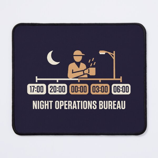 Item preview, Night Shift Bureau Third Shift Coffee Humor designed and sold by SplashTastic.