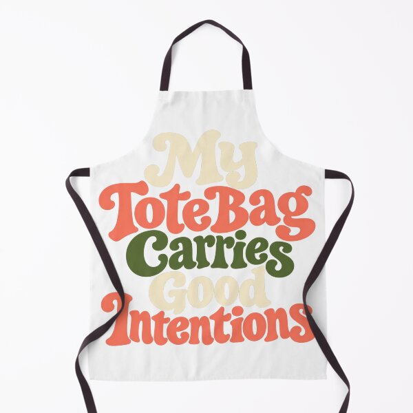 Aperçu de l'œuvre Tote Bag Good Intentions Retro Lettering Humor créée et vendue par Bikivuno.