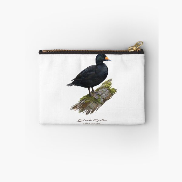 Item preview, Black Scoter on Mossy Log Bird Illustration designed and sold by Takeda-art.