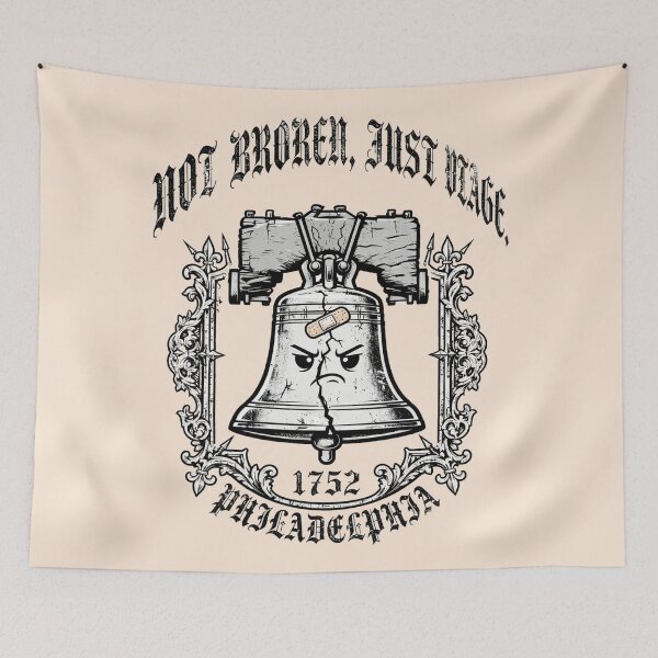 Item preview, Angry Liberty Bell Vintage Philly Crack Humor 1752 designed and sold by Yellowriversss.