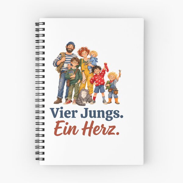 Item preview, Four boys. One heart. – Large family (German saying) designed and sold by style-dk.