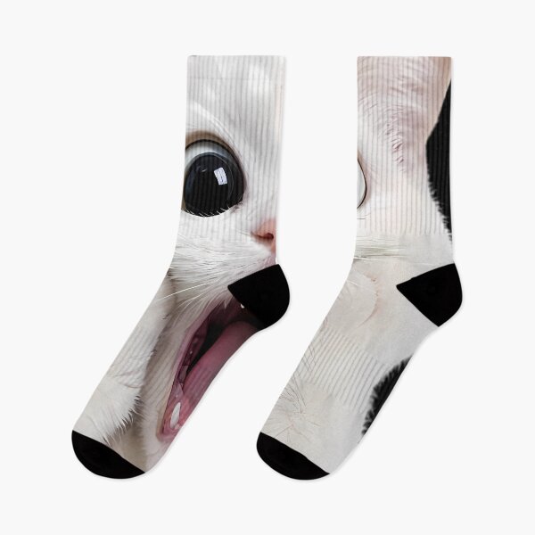 Item preview, White Cat Screaming with Wide Open Mouth designed and sold by Linework Studio.
