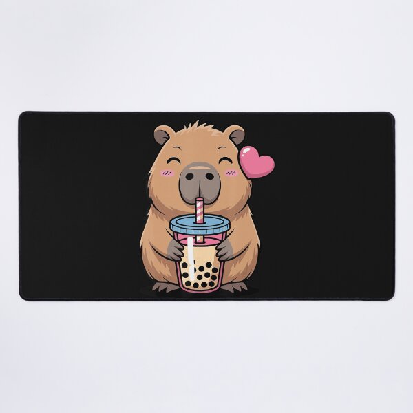 Item preview, Capybara Bubble Tea Lover Boba Drinker Cute Animal designed and sold by Moscettakkk.