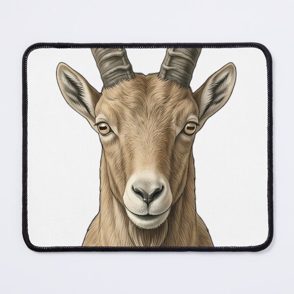 Item preview, Vintage Naturalist Alpine Ibex Portrait — Antique Mountain Wildlife Art designed and sold by Catch333.