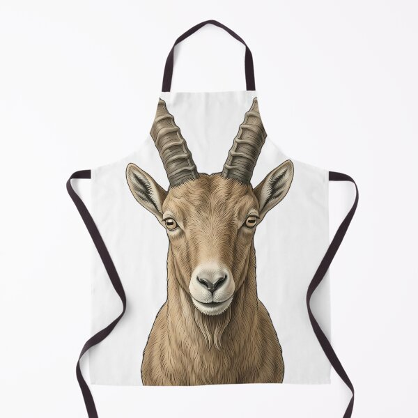 Item preview, Vintage Naturalist Alpine Ibex Portrait — Antique Mountain Wildlife Art designed and sold by Catch333.