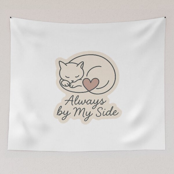 Item preview, Cat Memorial Line Art — Always by My Side designed and sold by TheCalmEdit.