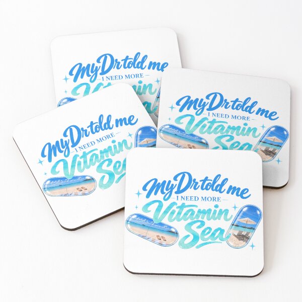 Item preview, My Dr Told Me I Need More Vitamin Sea - Funny Beach Quote Print designed and sold by IsleAmore.