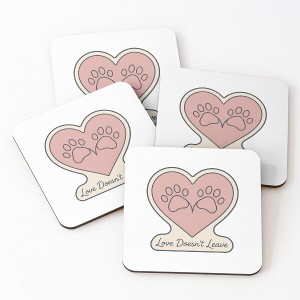 Item preview, Pet Loss Paw Print Heart — Love Doesn't Leave designed and sold by TheCalmEdit.