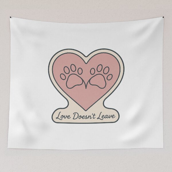 Item preview, Pet Loss Paw Print Heart — Love Doesn't Leave designed and sold by TheCalmEdit.