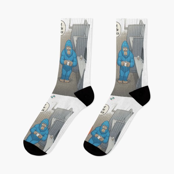Item preview, Funny Office Yoga Mountain Pose Bigfoot Cartoon Cute Work Humor designed and sold by Whimsy Trail Co.