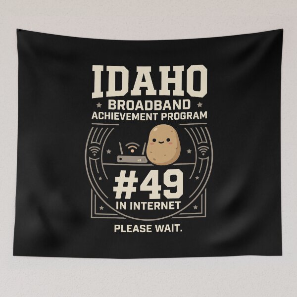 Item preview, Idaho Humor Slow Internet Wifi Satire Badge designed and sold by SplashTastic.