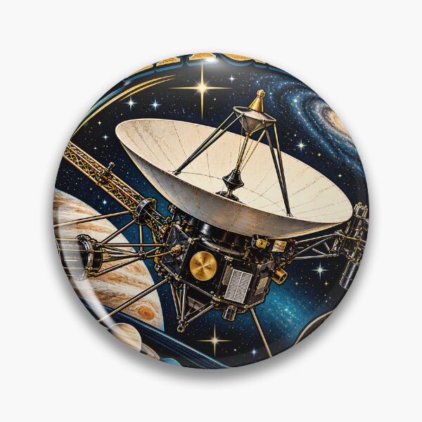 Artikelvorschau, Voyager 1 Interstellare Mission Vintage Weltraumemblem entworfen und verkauft von ZayCreates.