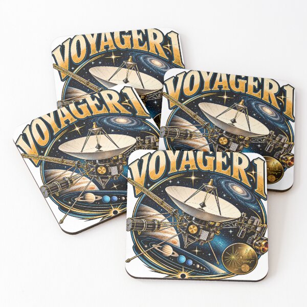 Item preview, Voyager 1 Interstellar Mission Vintage Space Emblem designed and sold by ZayCreates.