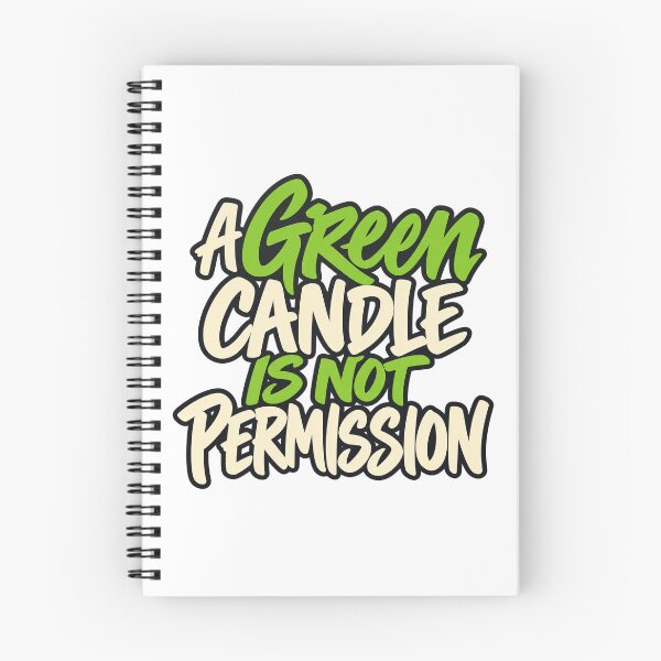 Item preview, Green Candle Permission Bold Trader Lettering designed and sold by Bikivuno.