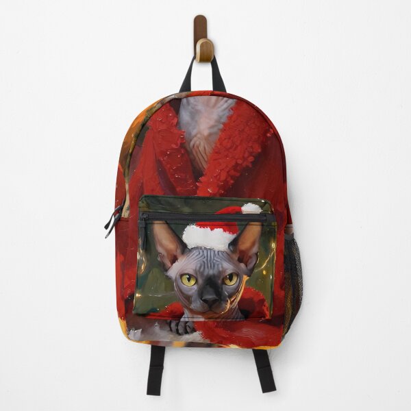 Item preview, Sphynx Cat Christmas Santa | Cozy Gothic Holiday Cat Art designed and sold by cr6zym1nd.