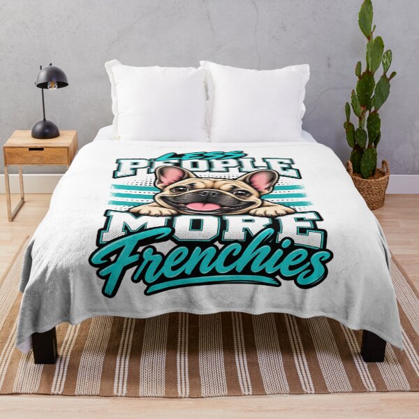 Item preview, Less People More Dogs, Less People More Frenchies T-Shirt | Funny French Bulldog Lover Tee designed and sold by graphic-genie.