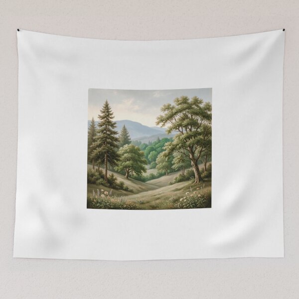 Item preview, Retro mountain with trees designed and sold by casamomo.