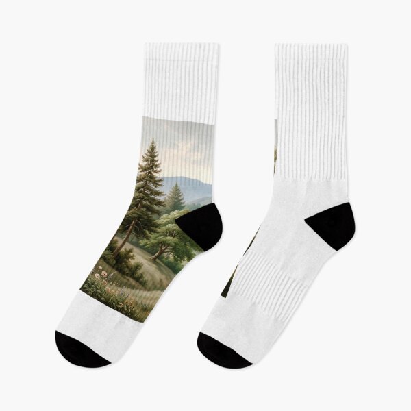 Item preview, Retro mountain with trees designed and sold by casamomo.