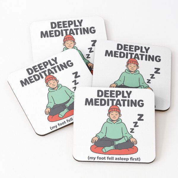 Item preview, Meditation Humor Cartoon: My Foot Fell Asleep First designed and sold by Osmose-Studio.