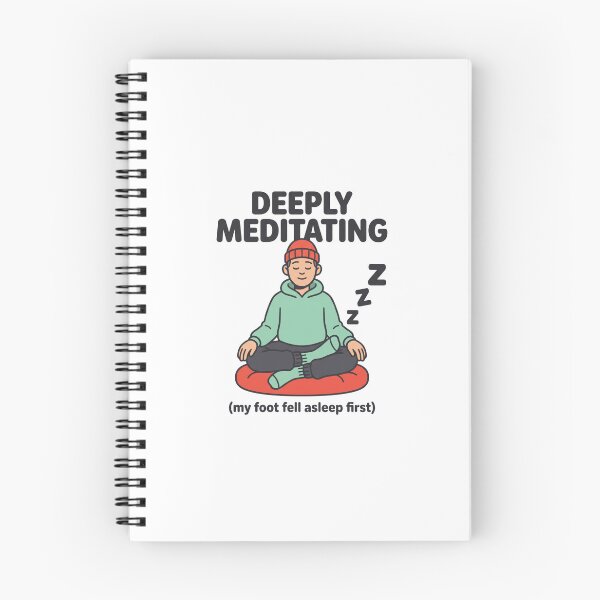Item preview, Meditation Humor Cartoon: My Foot Fell Asleep First designed and sold by Osmose-Studio.