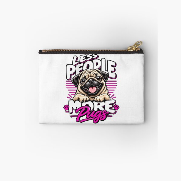 Item preview, Less People More Dogs, Less People More Pugs T-Shirt | Funny Pug Lover Dog Mom Graphic Tee designed and sold by graphic-genie.