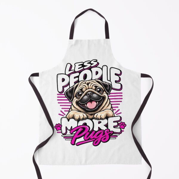 Item preview, Less People More Dogs, Less People More Pugs T-Shirt | Funny Pug Lover Dog Mom Graphic Tee designed and sold by graphic-genie.