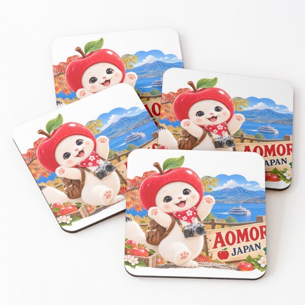 Item preview, Aomori Apple Mofu – Cute Japan Travel Adventure Sticker designed and sold by aoisora-kiki55.