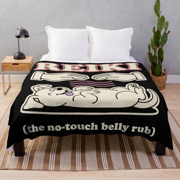 Artikelvorschau, Reiki-Humor für Hunde: Die berührungslose Bauchmassage, Retro 70er Jahre entworfen und verkauft von Osmose-Studio.