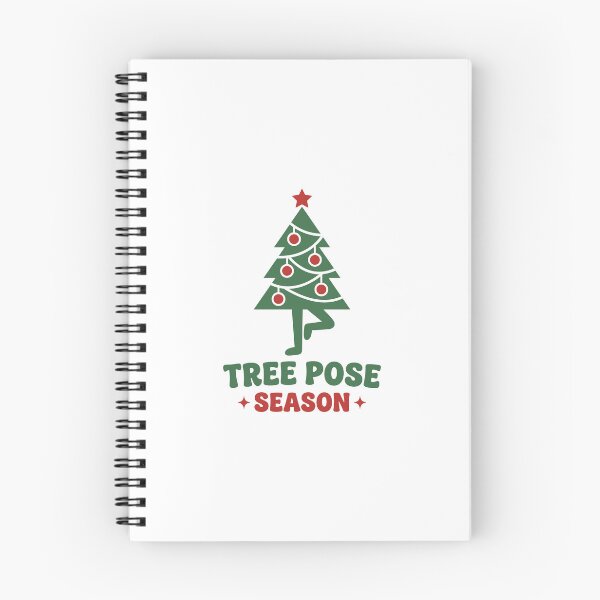 Item preview, Christmas Yoga Pun: Tree Pose Season, Mid-Century Pine designed and sold by Osmose-Studio.