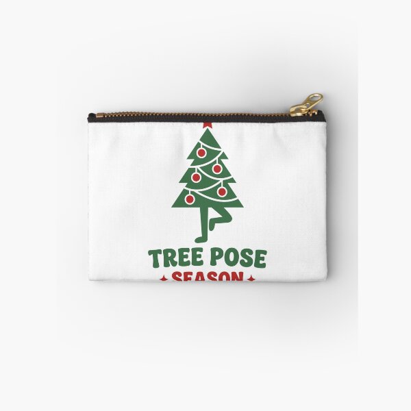 Item preview, Christmas Yoga Pun: Tree Pose Season, Mid-Century Pine designed and sold by Osmose-Studio.