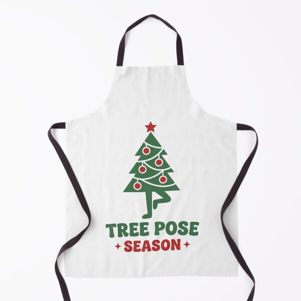 Item preview, Christmas Yoga Pun: Tree Pose Season, Mid-Century Pine designed and sold by Osmose-Studio.