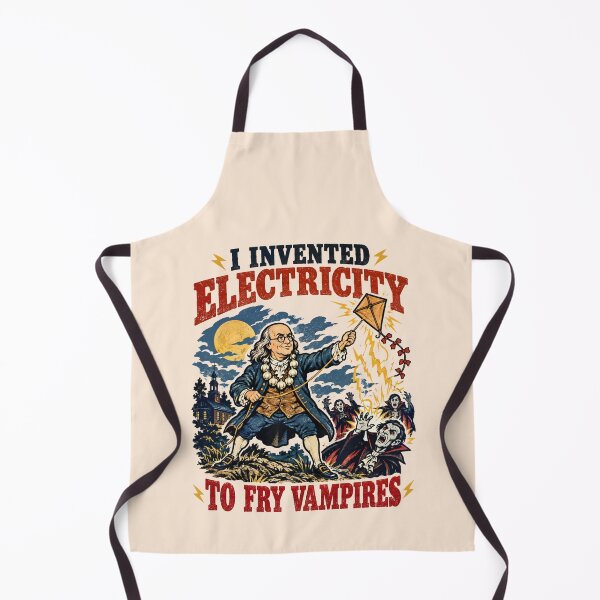 Item preview, Franklin Invented Electricity To Fry Vampires 1776 designed and sold by Yellowriversss.