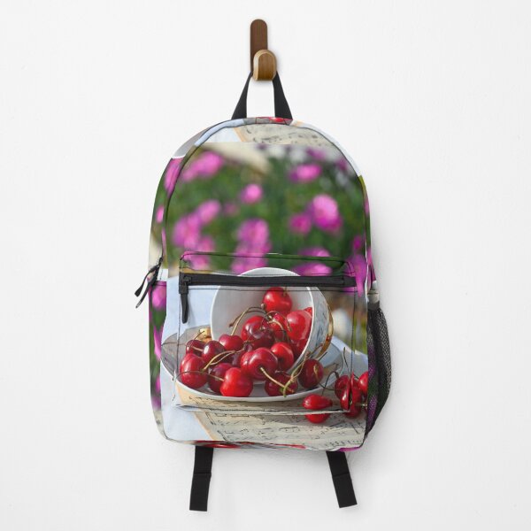 Item preview, Fresh Red Cherries in Teacup over Vintage Sheet Music designed and sold by Drinney.