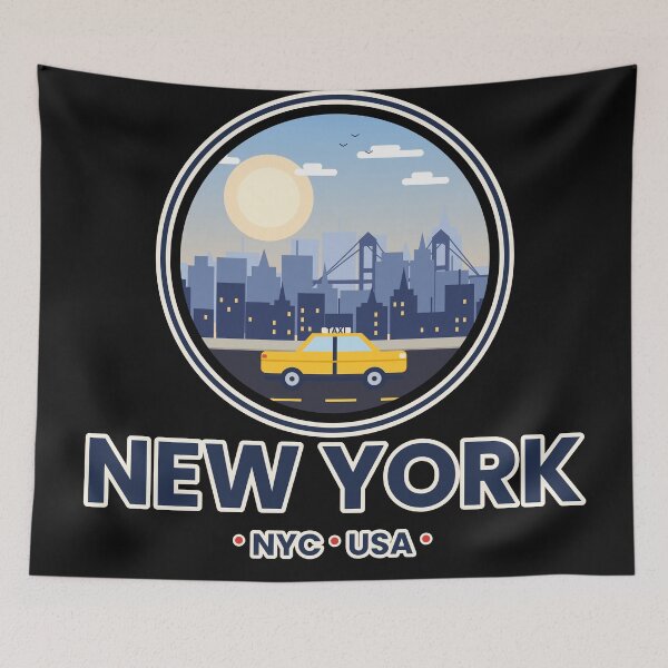 Item preview, New York City Skyline Yellow Taxi Vintage Travel designed and sold by jaissaurabh.