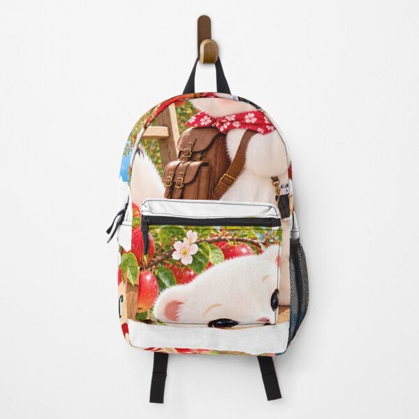 Item preview, Mofu’s Aomori Apple Orchard Adventure – Cute Japan Travel Sticker designed and sold by aoisora-kiki55.