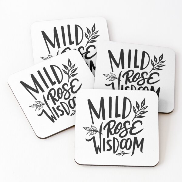 Aperçu de l'œuvre WILD ROSE WISDOM | Bold Black Ink Hand Lettering créée et vendue par Qubivibe.