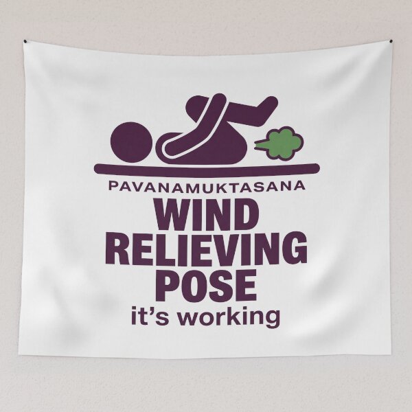 Item preview, Funny Yoga Fart: Wind Relieving Pose, It's Working designed and sold by Osmose-Studio.