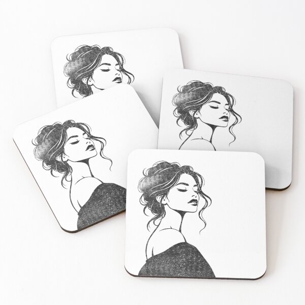Artikelvorschau, Midnight Muse Vintage Woman Portrait entworfen und verkauft von ArtByBoya.