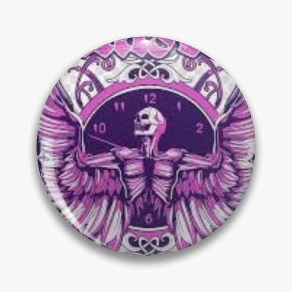 Item preview, Sinister Winged Skeleton Clock Graphic Artwork designed and sold by Pulsedesigner.