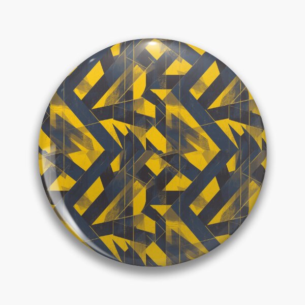 Item preview, Mustard Yellow & Midnight Blue Abstract Geometric Pattern Design 1333 designed and sold by Habatour Creations Exclusive Digital Art Products.