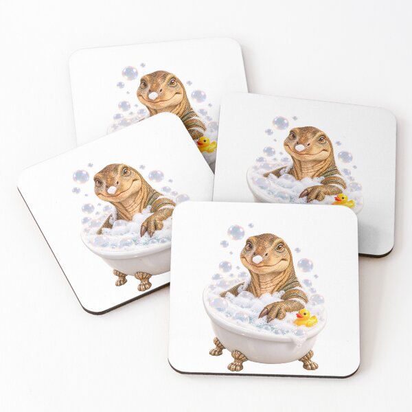 Item preview, Smiling Iguanodon Bubble Bath designed and sold by Sillytoe.